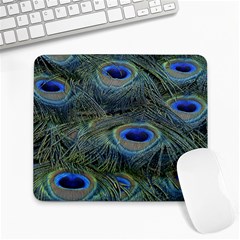 Peacock Feathers Details Large Mousepad