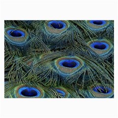 Peacock Feathers Details Large Glasses Cloth (2 Sides)