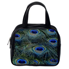 Peacock Feathers Details Classic Handbag (One Side)