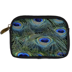 Peacock Feathers Details Digital Camera Leather Case