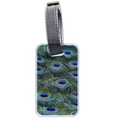 Peacock Feathers Details Luggage Tag (two sides)