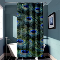 Peacock Feathers Details Shower Curtain 36  x 72  (Stall) 