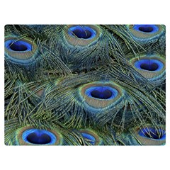 Peacock Feathers Details Premium Plush Fleece Blanket (Extra Small)