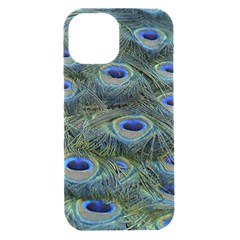 Peacock Feathers Details Iphone 15 Black Uv Print Pc Hardshell Case