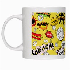 Cartoon Comics Pattern White Mug by Loisa77