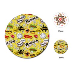 Cartoon Comics Pattern Playing Cards Single Design (round)