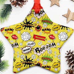 Cartoon Comics Pattern Star Ornament (two Sides) by Loisa77