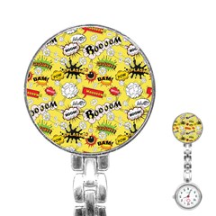 Cartoon Comics Pattern Stainless Steel Nurses Watch