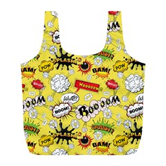 Cartoon Comics Pattern Full Print Recycle Bag (l) by Loisa77