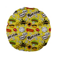 Cartoon Comics Pattern Standard 15  Premium Flano Round Cushions