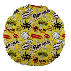 Cartoon Comics Pattern Large 18  Premium Flano Round Cushions