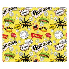 Cartoon Comics Pattern Two Sides Premium Plush Fleece Blanket (kids Size)