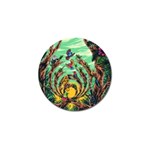 Monkey Tiger Bird Parrot Forest Jungle Style Golf Ball Marker Front