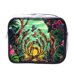 Monkey Tiger Bird Parrot Forest Jungle Style Mini Toiletries Bag (One Side) Front