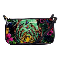 Monkey Tiger Bird Parrot Forest Jungle Style Shoulder Clutch Bag by Grandong