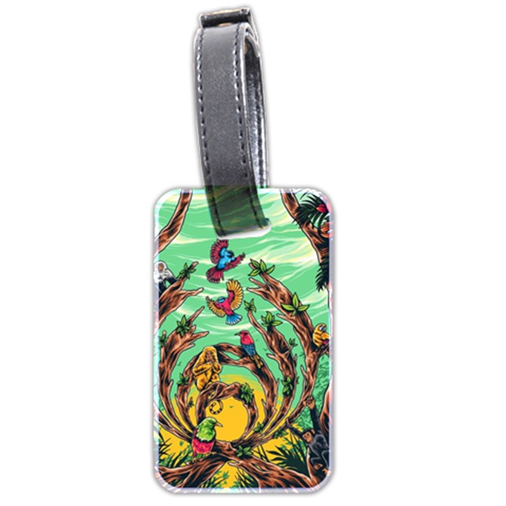 Monkey Tiger Bird Parrot Forest Jungle Style Luggage Tag (two sides)