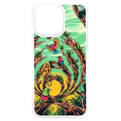 Monkey Tiger Bird Parrot Forest Jungle Style Iphone 15 Pro Max Tpu Uv Print Case by Grandong