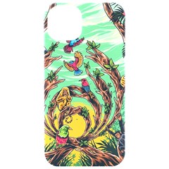 Monkey Tiger Bird Parrot Forest Jungle Style Iphone 15 Pro Black Uv Print Pc Hardshell Case by Grandong