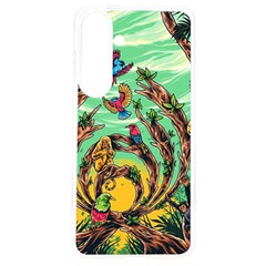 Monkey Tiger Bird Parrot Forest Jungle Style Samsung Galaxy S24 6 2 Inch Tpu Uv Case by Grandong