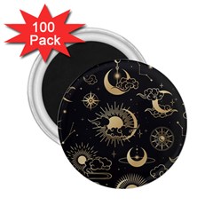 Asian Seamless Pattern With Clouds Moon Sun Stars Vector Collection Oriental Chinese Japanese Korean 2 25  Magnets (100 Pack)  by Grandong