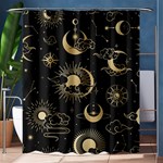 Asian Seamless Pattern With Clouds Moon Sun Stars Vector Collection Oriental Chinese Japanese Korean Shower Curtain 60  x 72  (Medium)  60 x72  Curtain