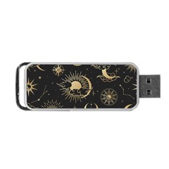 Asian Seamless Pattern With Clouds Moon Sun Stars Vector Collection Oriental Chinese Japanese Korean Portable Usb Flash (one Side) by Grandong