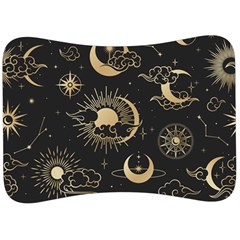 Asian Seamless Pattern With Clouds Moon Sun Stars Vector Collection Oriental Chinese Japanese Korean Velour Seat Head Rest Cushion