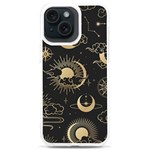 Asian Seamless Pattern With Clouds Moon Sun Stars Vector Collection Oriental Chinese Japanese Korean iPhone 15 Plus TPU UV Print Case Front