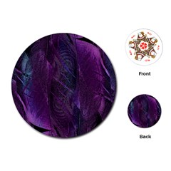 Feather Pattern Texture Form Playing Cards Single Design (round)