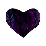 Feather Pattern Texture Form Standard 16  Premium Flano Heart Shape Cushions Front