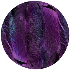 Feather Pattern Texture Form Wooden Puzzle Round by Grandong