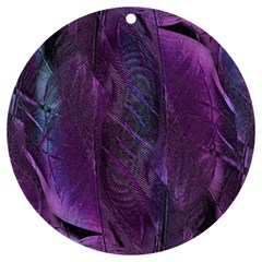 Feather Pattern Texture Form Uv Print Acrylic Ornament Round by Grandong