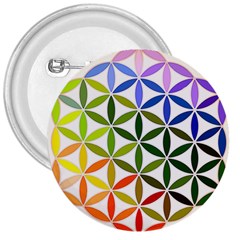 Mandala Rainbow Colorful 3  Buttons