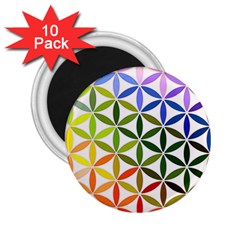 Mandala Rainbow Colorful 2 25  Magnets (10 Pack) 