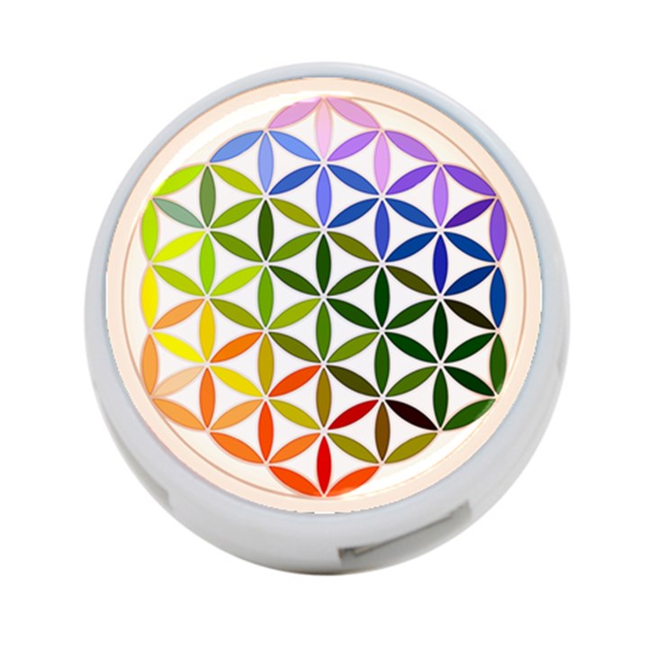 Mandala Rainbow Colorful 4-Port USB Hub (One Side)