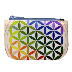 Mandala Rainbow Colorful Large Coin Purse