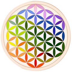 Mandala Rainbow Colorful Wooden Bottle Opener (round)