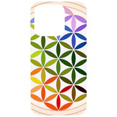 Mandala Rainbow Colorful iPhone 15 Pro Black UV Print PC Hardshell Case