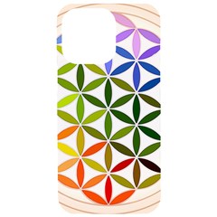 Mandala Rainbow Colorful iPhone 15 Pro Max Black UV Print PC Hardshell Case