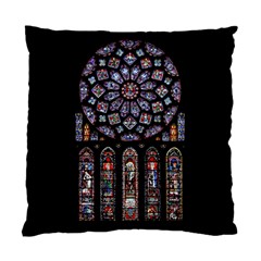 Chartres Cathedral Notre Dame De Paris Stained Glass Standard Cushion Case (two Sides) by Grandong