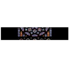 Chartres Cathedral Notre Dame De Paris Stained Glass Large Premium Plush Fleece Scarf  by Grandong