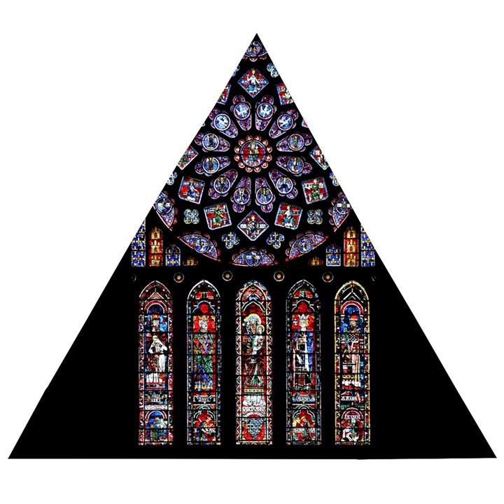 Chartres Cathedral Notre Dame De Paris Stained Glass Wooden Puzzle Triangle