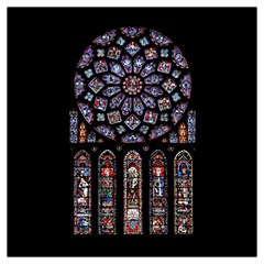 Chartres Cathedral Notre Dame De Paris Stained Glass Lightweight Scarf  by Grandong