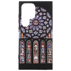 Chartres Cathedral Notre Dame De Paris Stained Glass Samsung Galaxy S24 Ultra 6 9 Inch Black Tpu Uv Case by Grandong