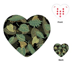 Autumn Fallen Leaves Dried Leaves Playing Cards Single Design (heart)