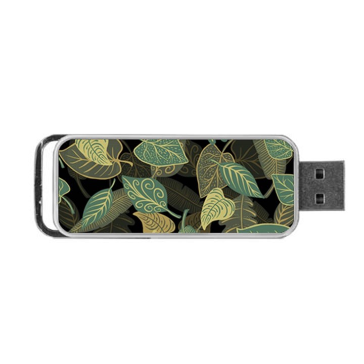 Autumn Fallen Leaves Dried Leaves Portable USB Flash (One Side)