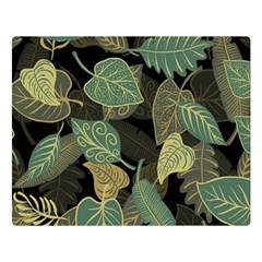 Autumn Fallen Leaves Dried Leaves Premium Plush Fleece Blanket (large) by Grandong