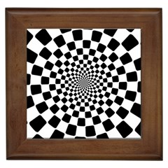 Geomtric Pattern Illusion Shapes Framed Tile