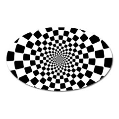 Geomtric Pattern Illusion Shapes Oval Magnet