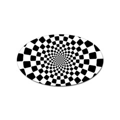 Geomtric Pattern Illusion Shapes Sticker Oval (100 Pack)